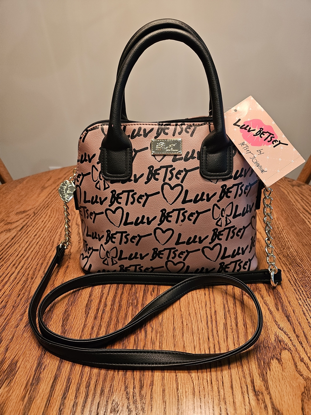 NWT Luv Betsey Signature Dome Crossbody Satchel